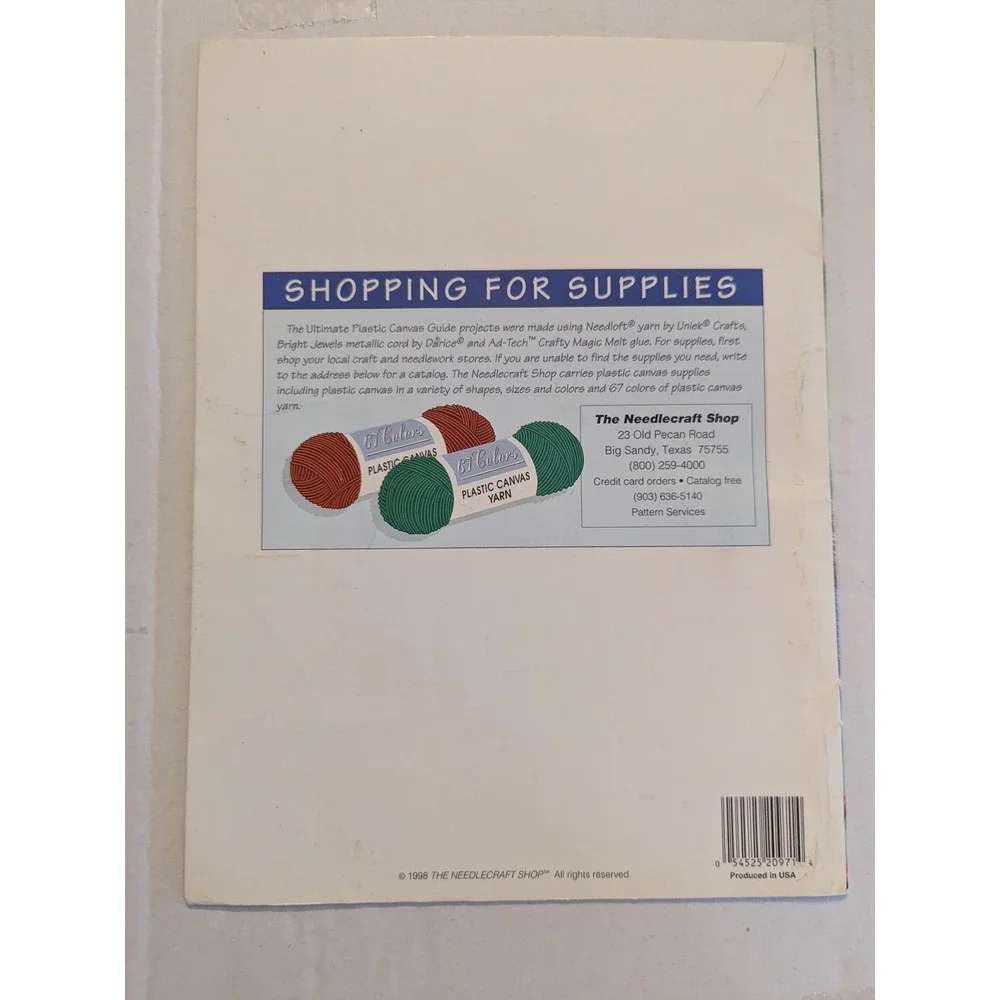 6 Vtg Needlecraft Shop Plastic‎ Canvas Patterns Books Stitch Totes Box Halloween